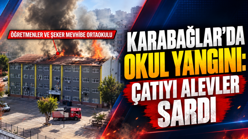 Karabağlar’da korkutan okul yangını: Can kaybı ve yaralanma yok